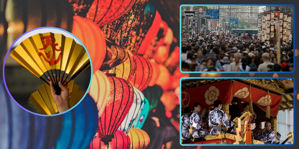 The Gion Festival around yasaka shrine