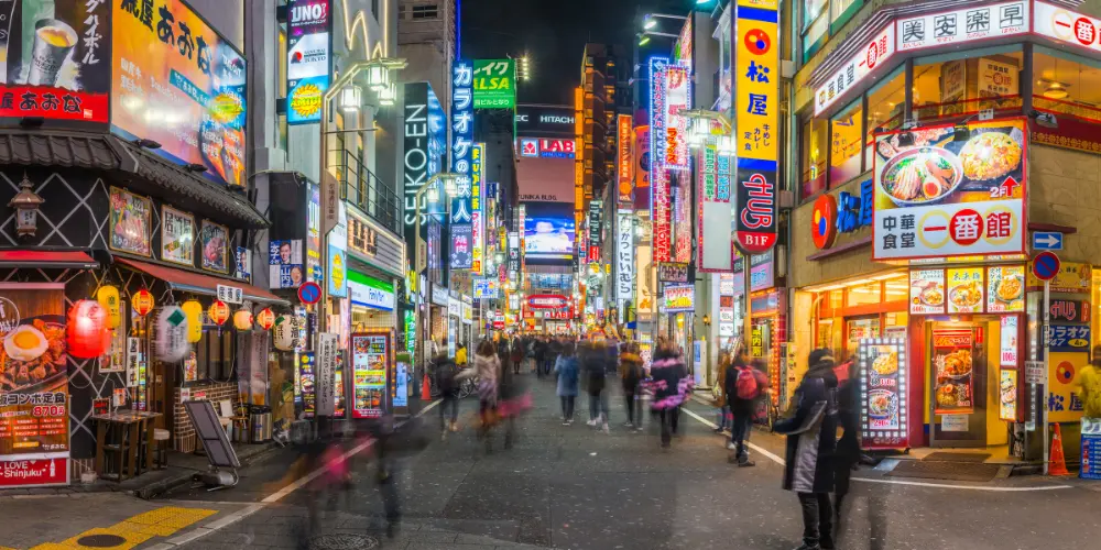 Kabukicho is bustling with people every night.