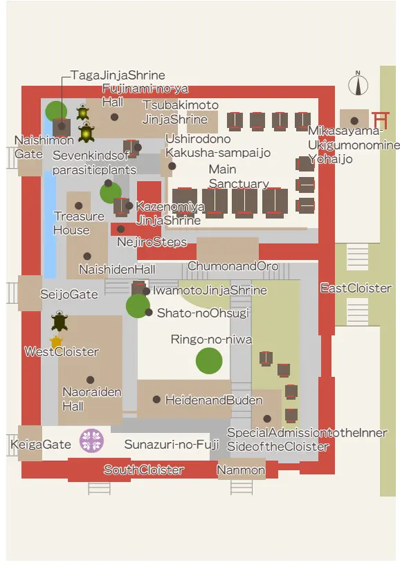 kasuga taisha main shrine map