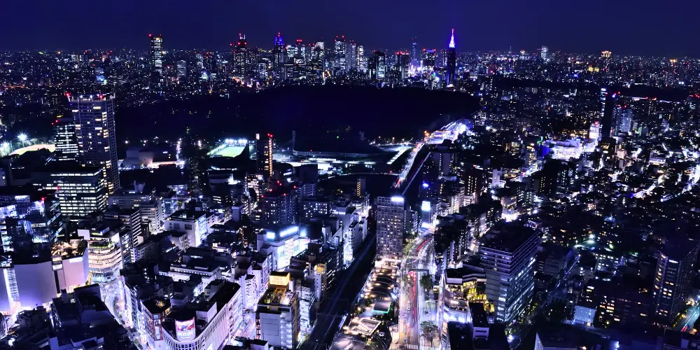 Night view from Shibuya Sky