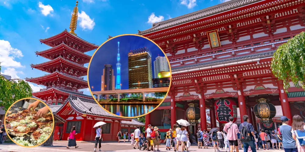 Asakusa, where you can experience Japanese tradition, is bustling with tourists from morning till night.