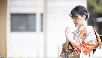 Why do Japanese people pray at shrines?