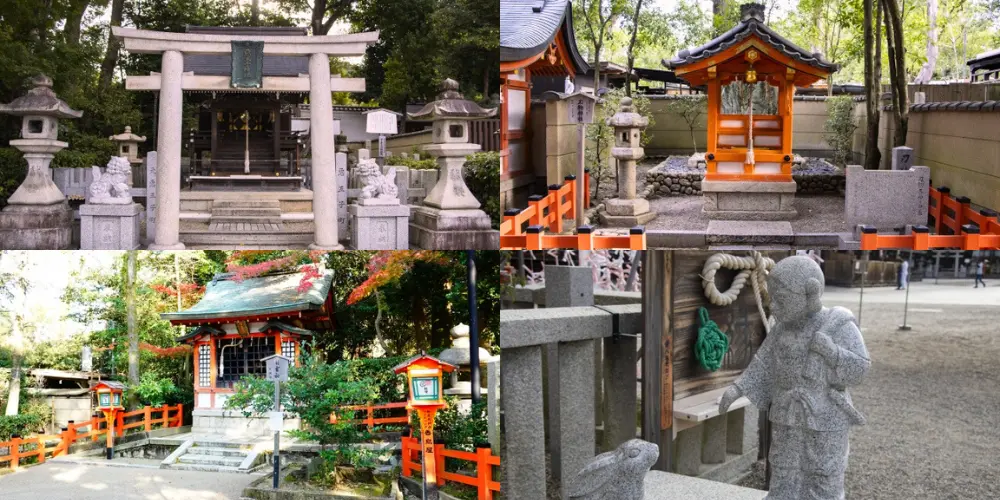 Yasaka Shrine has about 20 auxiliary shrines (small shrines) within its grounds.